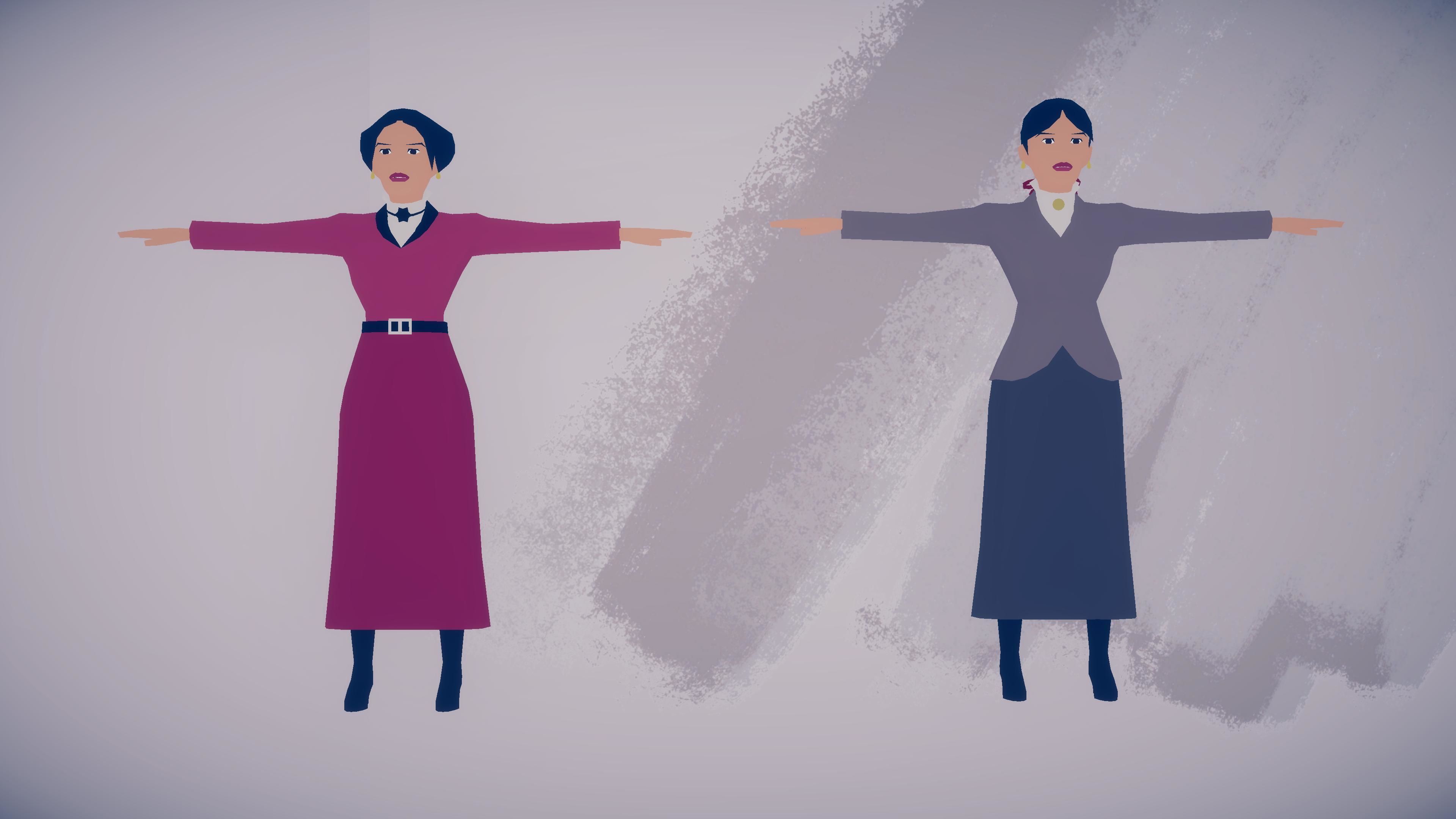 Victorian Citizens  3D Stylized Modular Low Poly Characters Low-poly 3D model_2