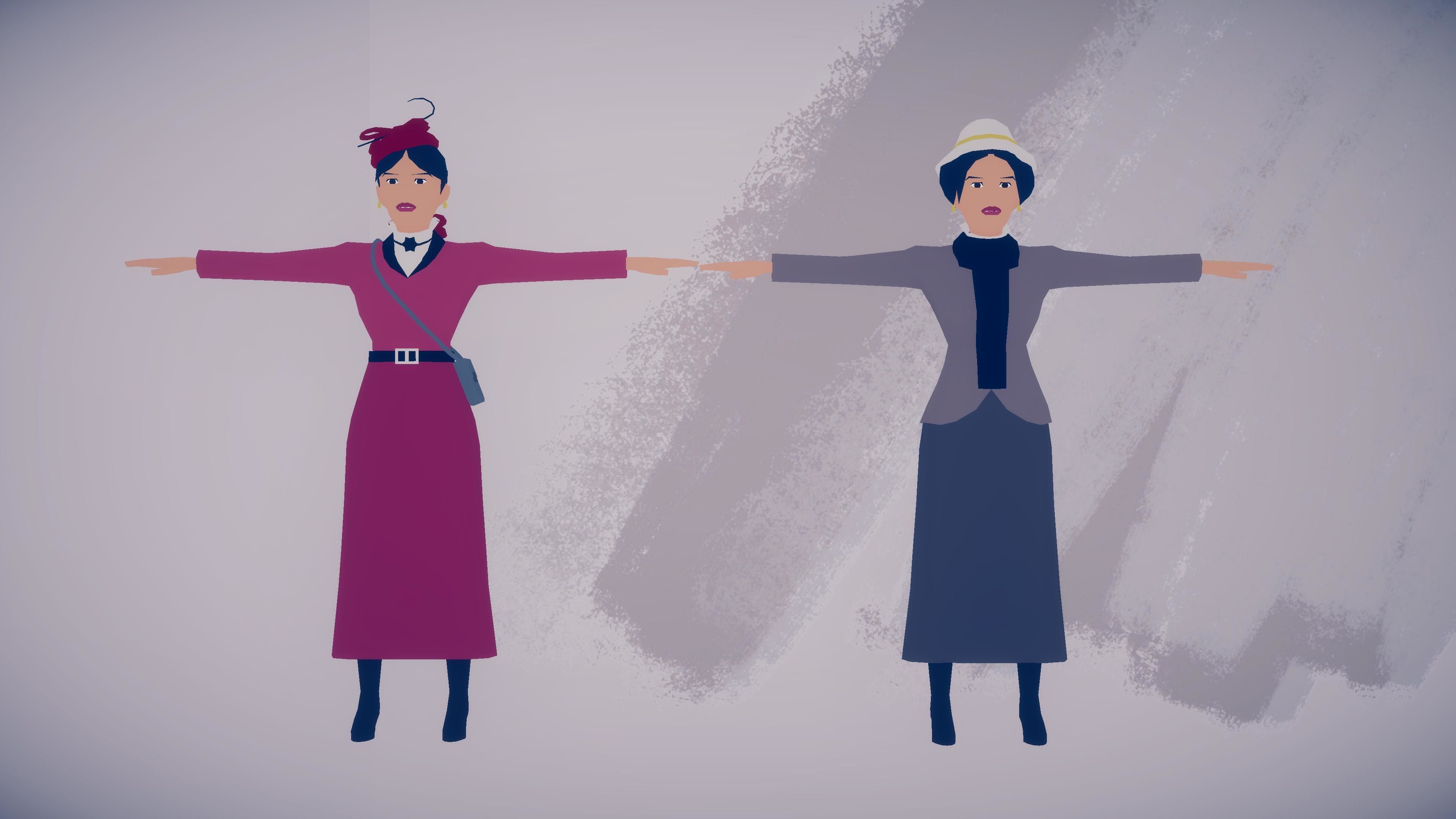 Victorian Citizens  3D Stylized Modular Low Poly Characters Low-poly 3D model_8