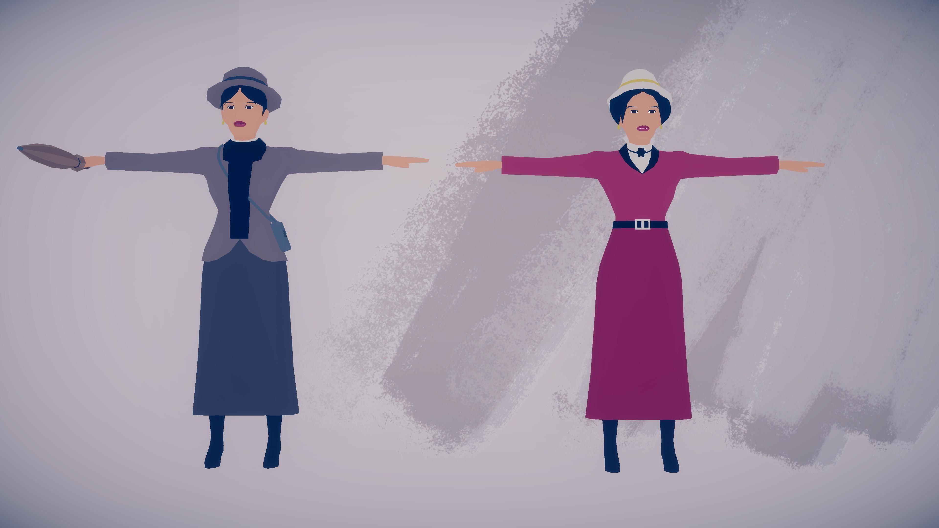 Victorian Citizens  3D Stylized Modular Low Poly Characters Low-poly 3D model_14