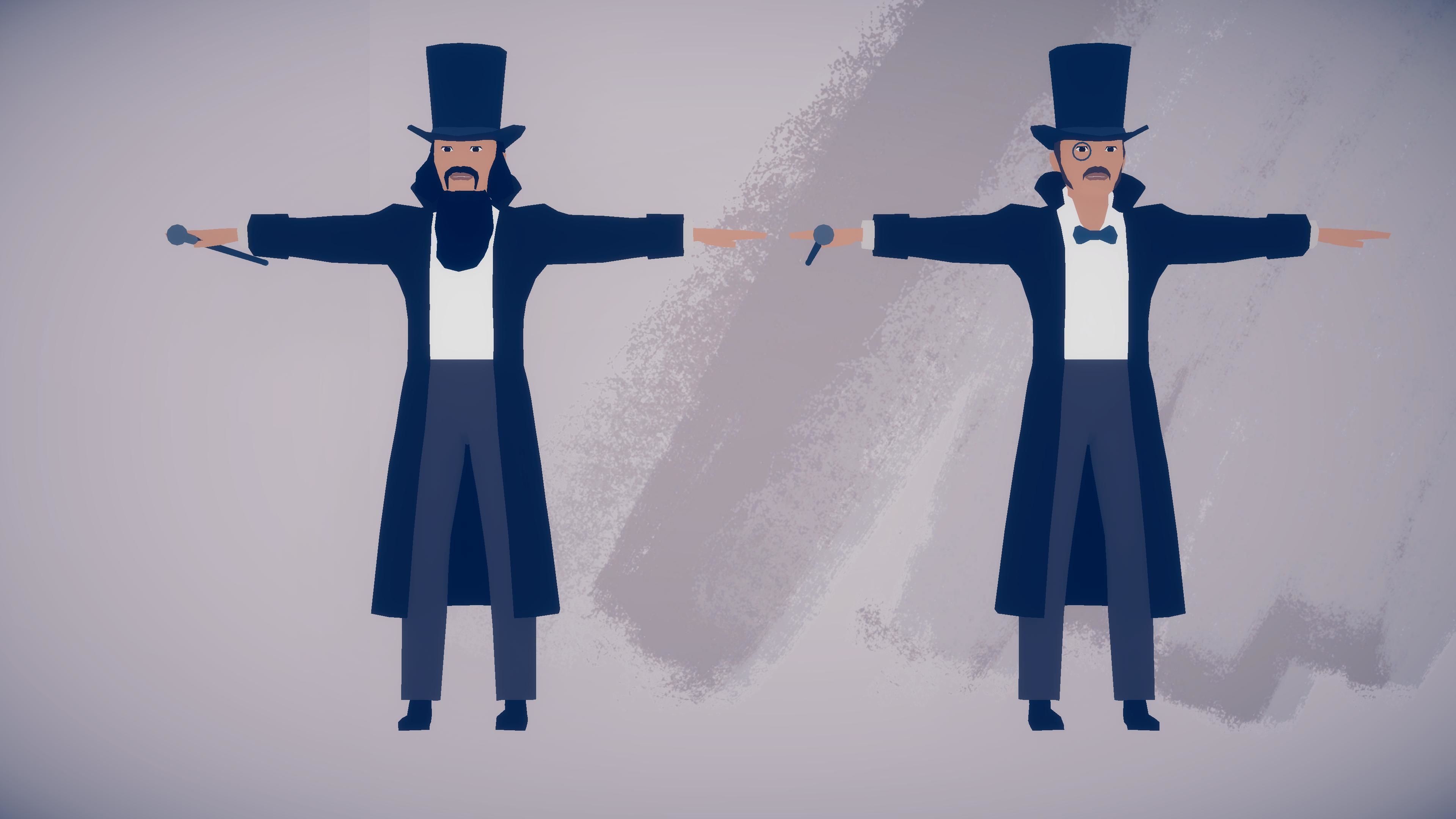 Victorian Citizens  3D Stylized Modular Low Poly Characters Low-poly 3D model_10
