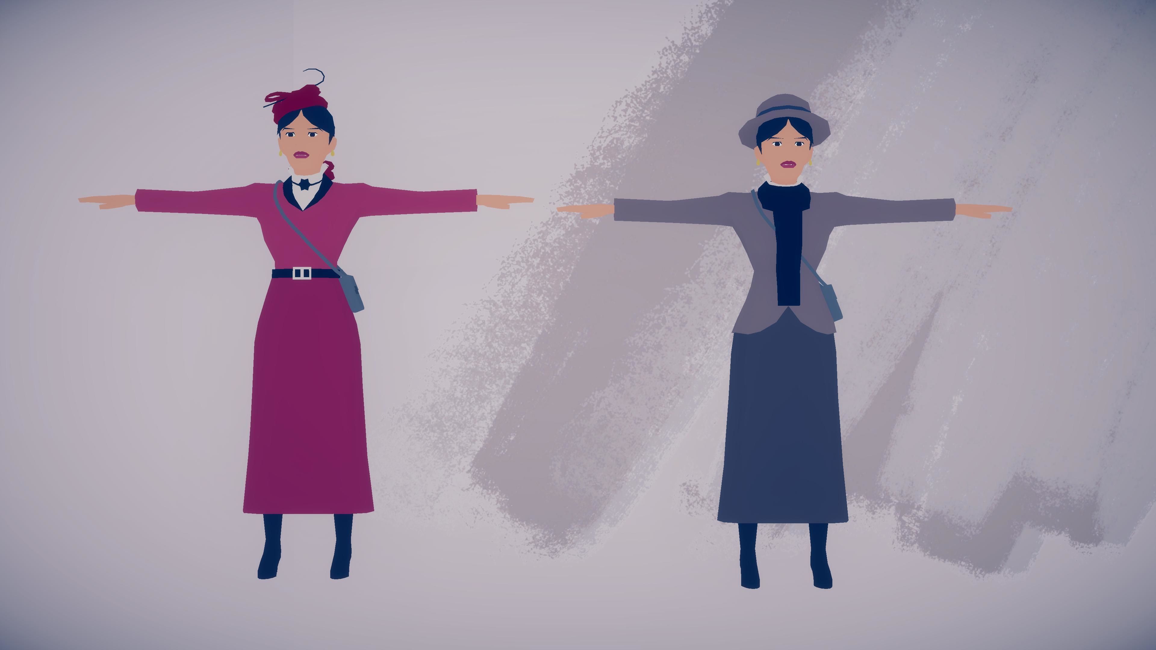 Victorian Citizens  3D Stylized Modular Low Poly Characters Low-poly 3D model_11