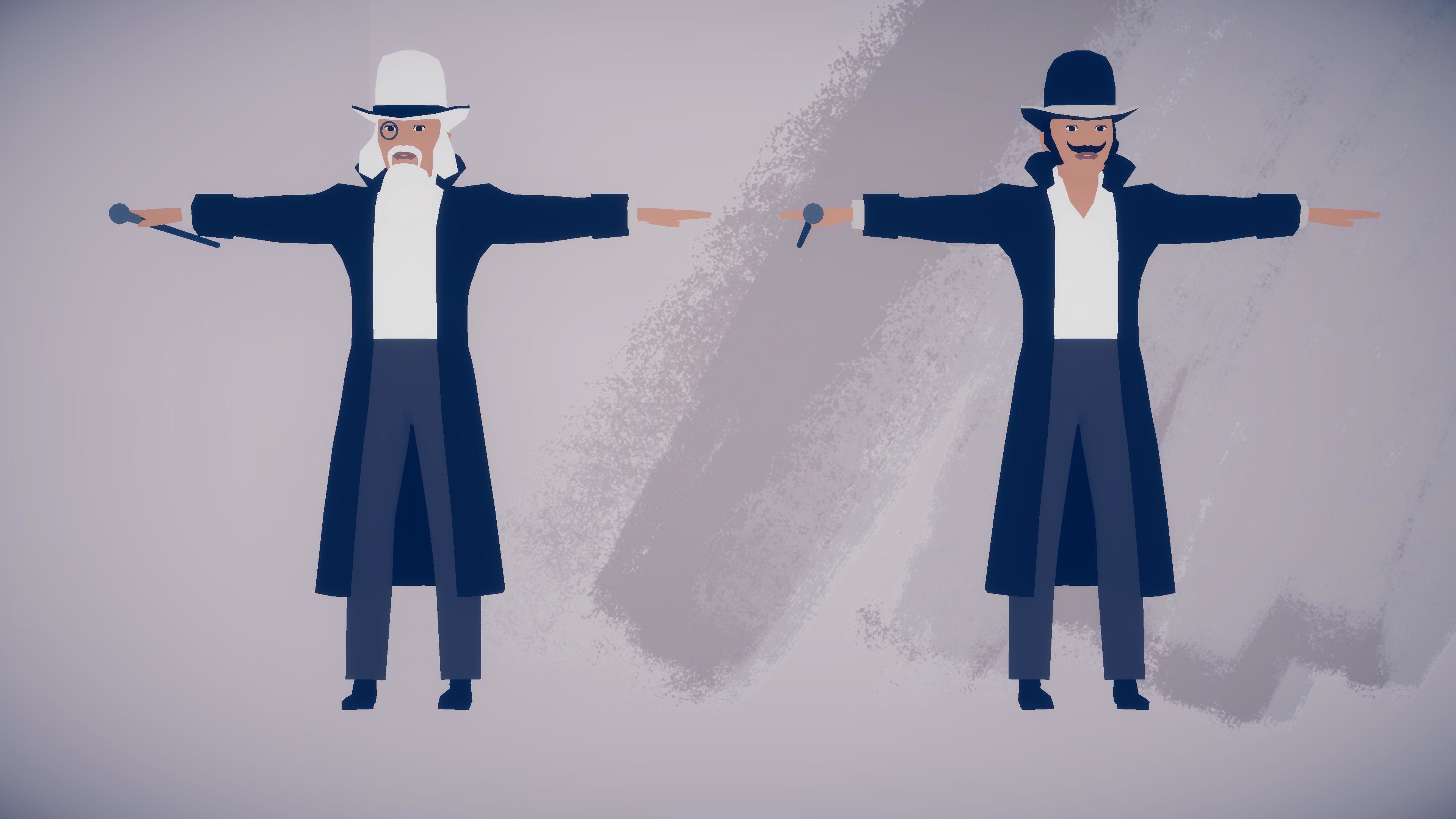 Victorian Citizens  3D Stylized Modular Low Poly Characters Low-poly 3D model_4