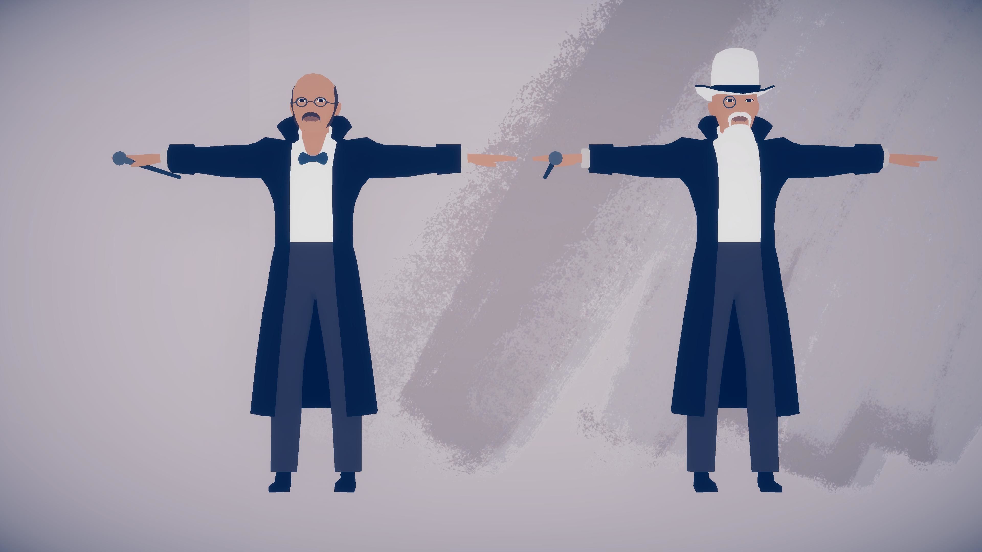 Victorian Citizens  3D Stylized Modular Low Poly Characters Low-poly 3D model_12