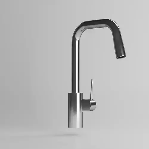 Faucet chrome kitchen 3D model