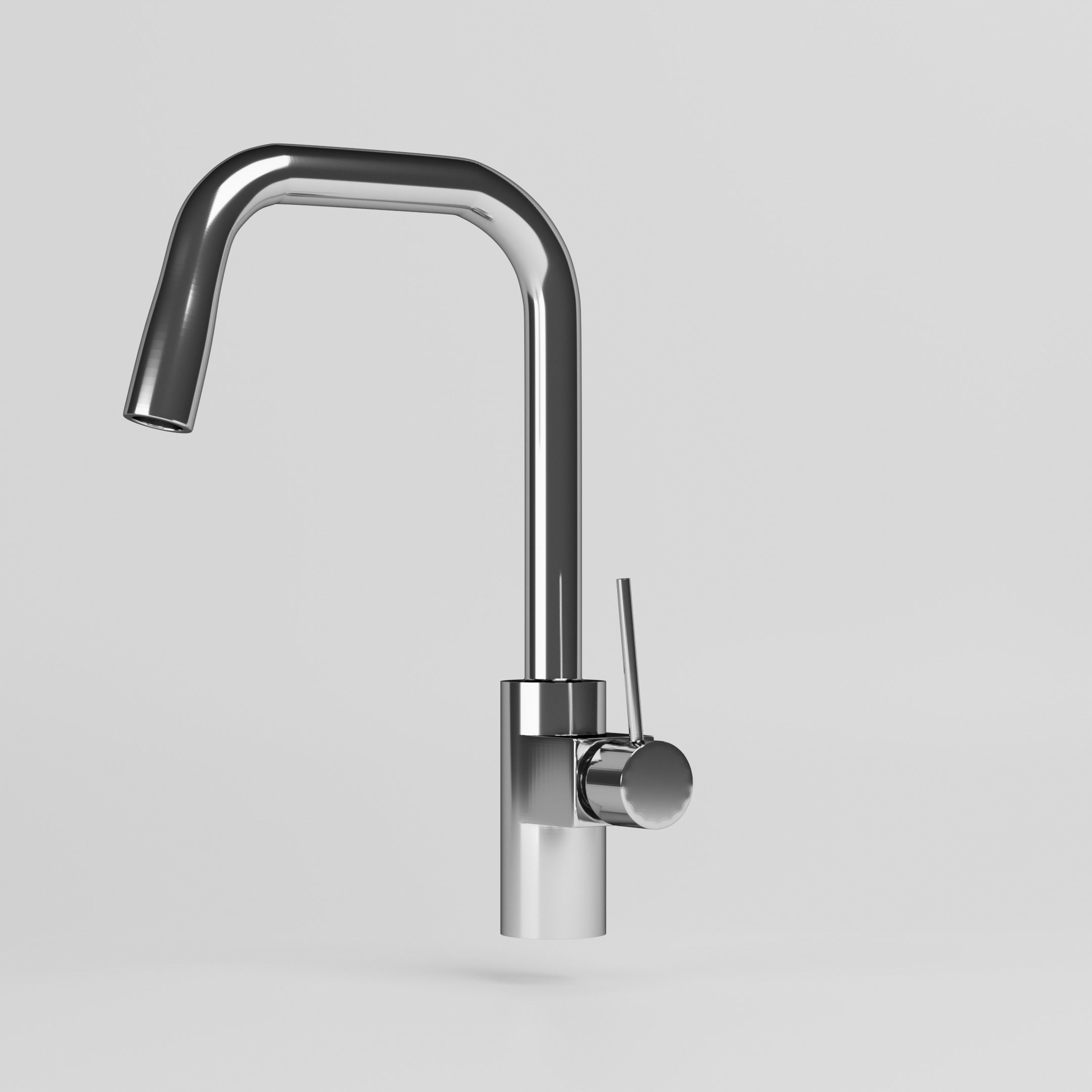 Faucet chrome kitchen 3D model_6