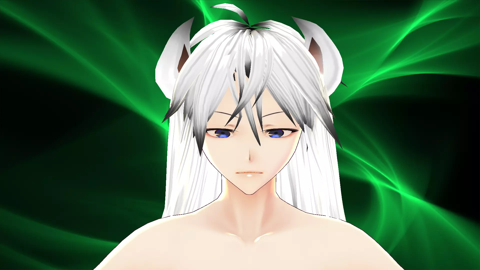 3d Model Avatar Character kemono Furry Demon Fox Cat Low-poly 3D model_0