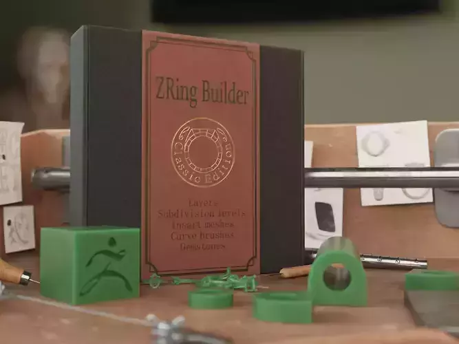 Zbrush jewelry Ring builder 3 classic edition 3D model