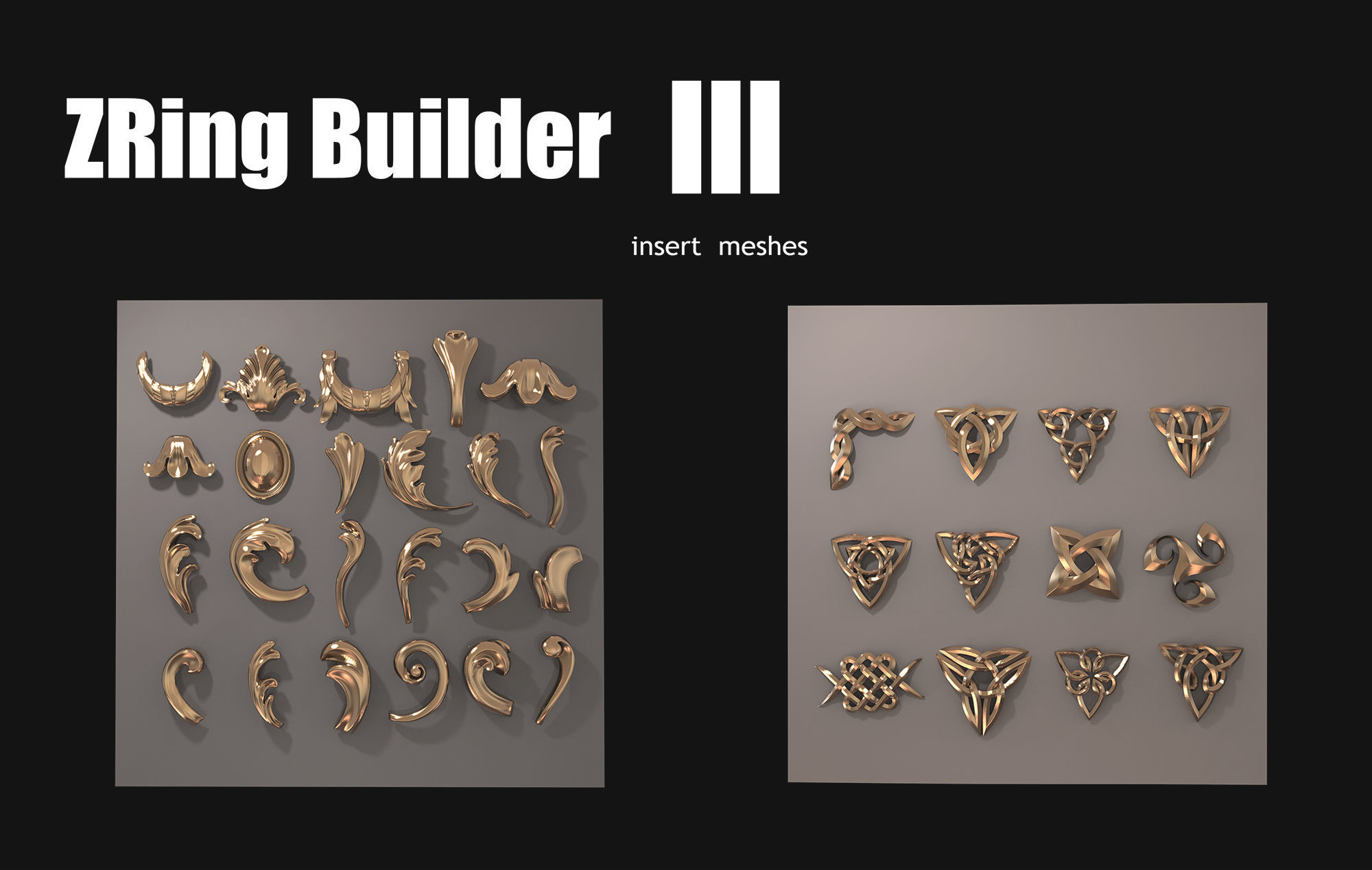 Zbrush jewelry Ring builder 3 classic edition 3D model_6