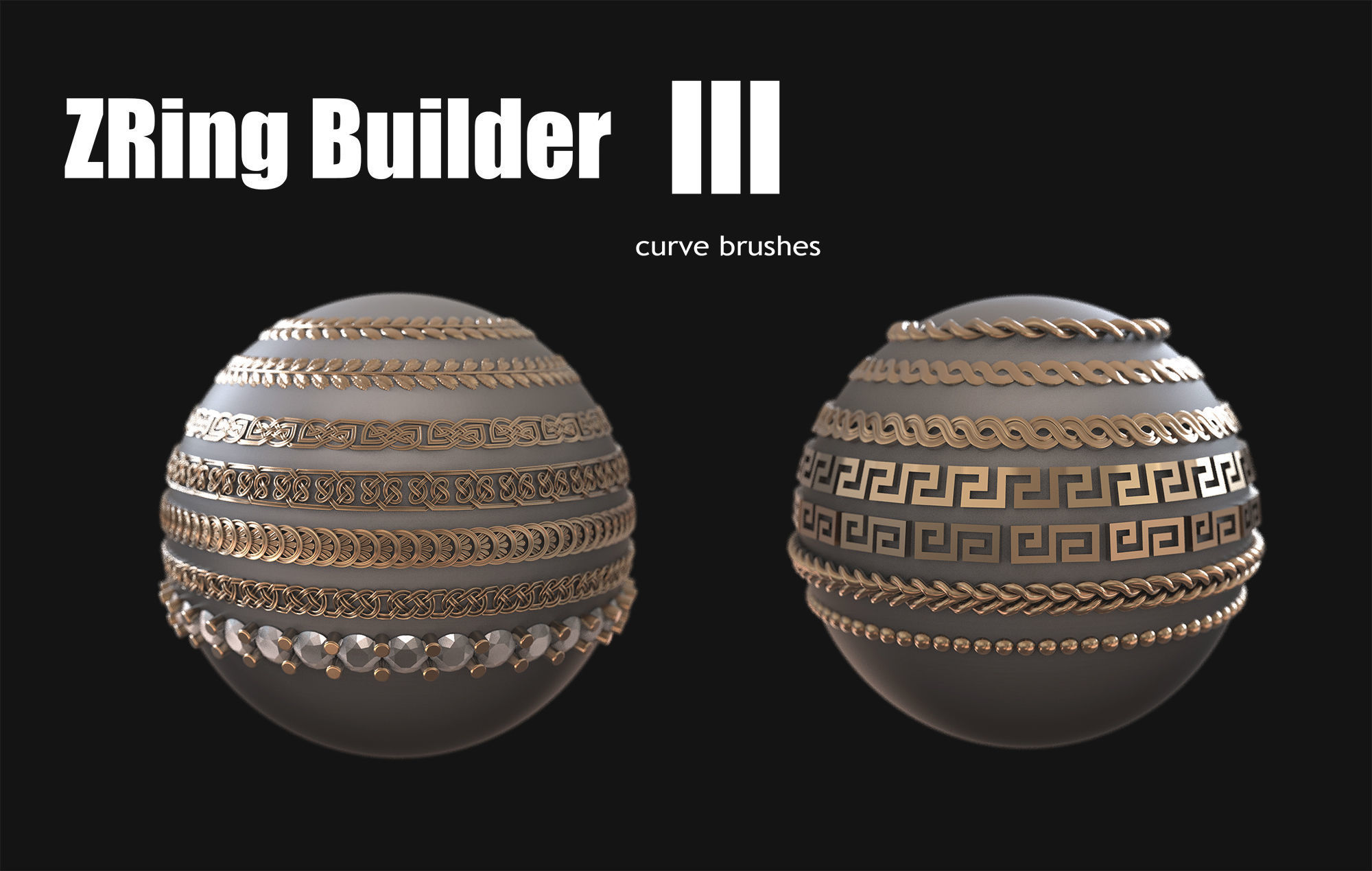 Zbrush jewelry Ring builder 3 classic edition 3D model_5