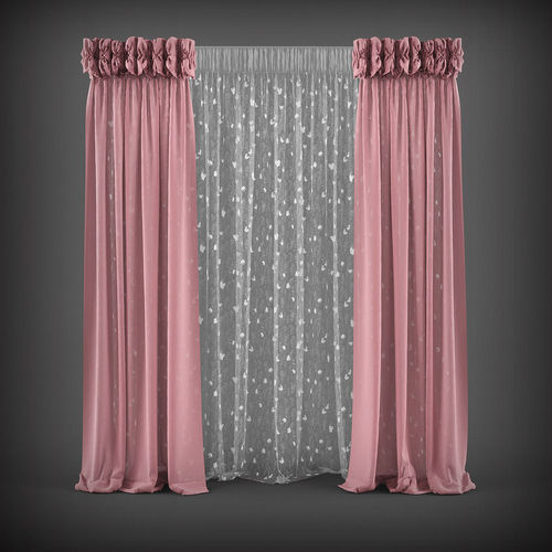 Curtain 3D model 7 curtains 3D model