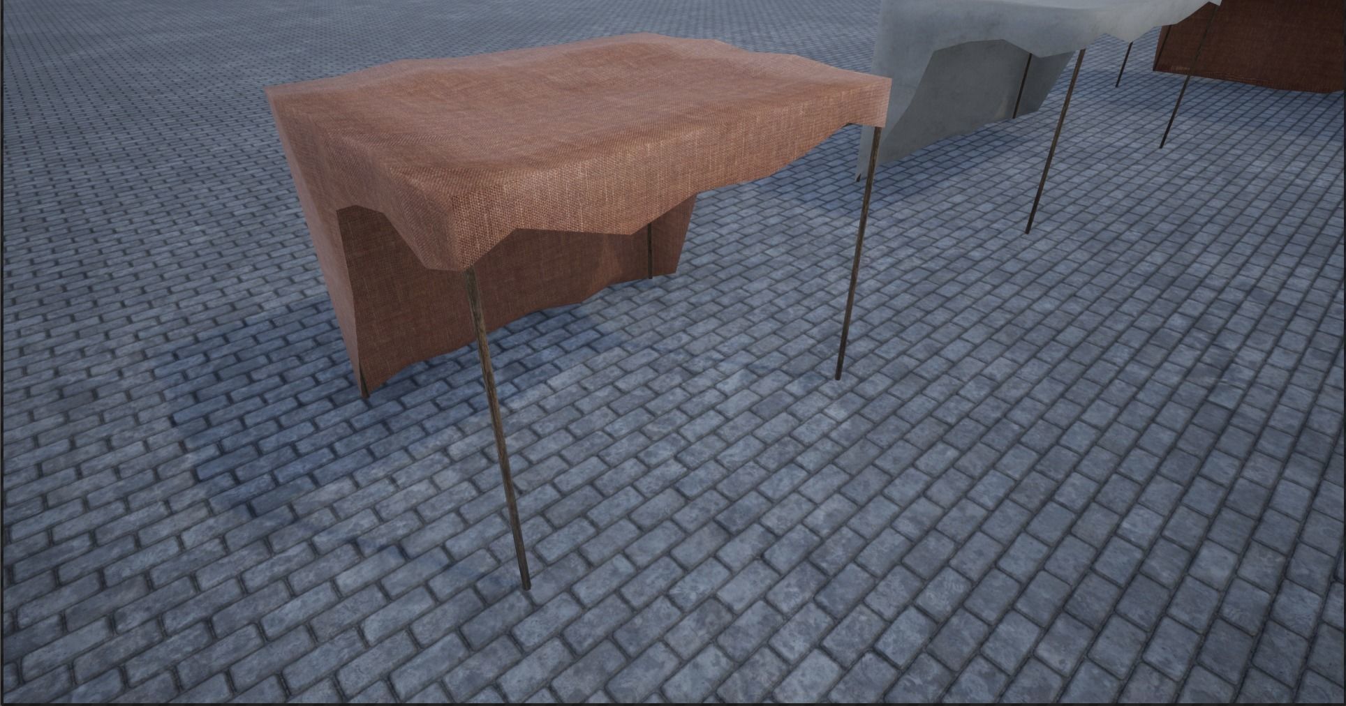 Lowpoly Bazaar-Marketplace Stands Low-poly 3D model_16