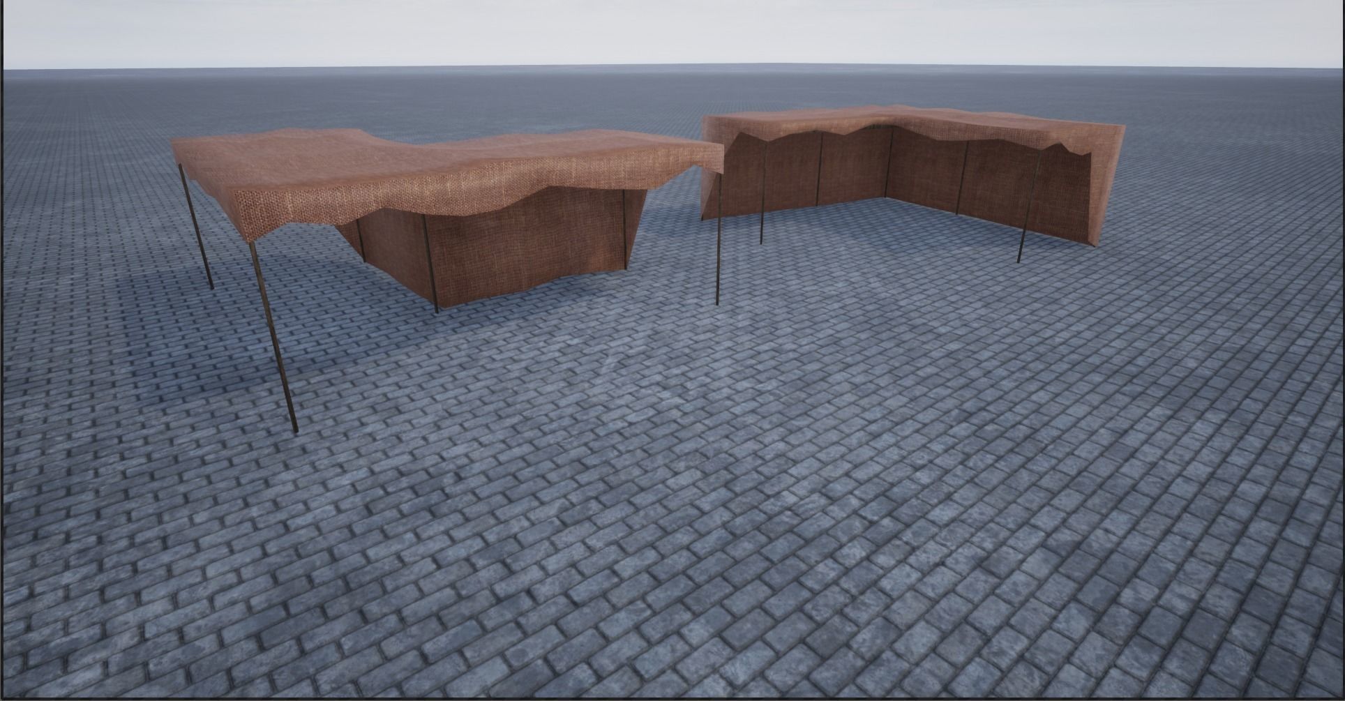 Lowpoly Bazaar-Marketplace Stands Low-poly 3D model_20