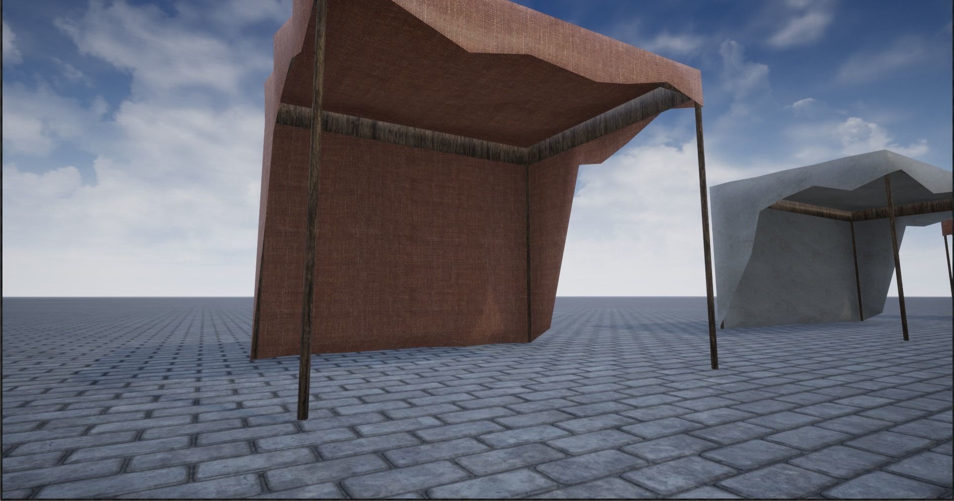 Lowpoly Bazaar-Marketplace Stands Low-poly 3D model_18