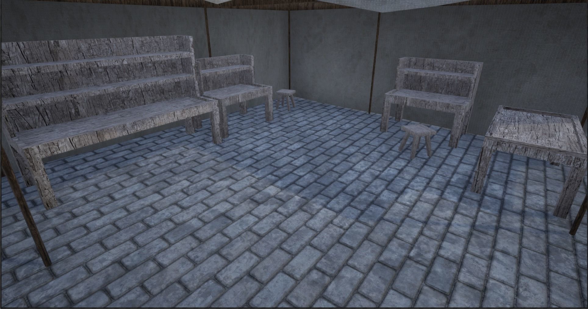 Lowpoly Bazaar-Marketplace Stands Low-poly 3D model_9