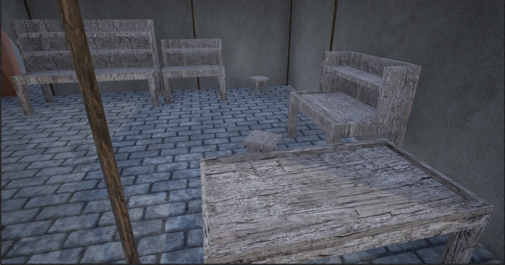 Lowpoly Bazaar-Marketplace Stands Low-poly 3D model_8