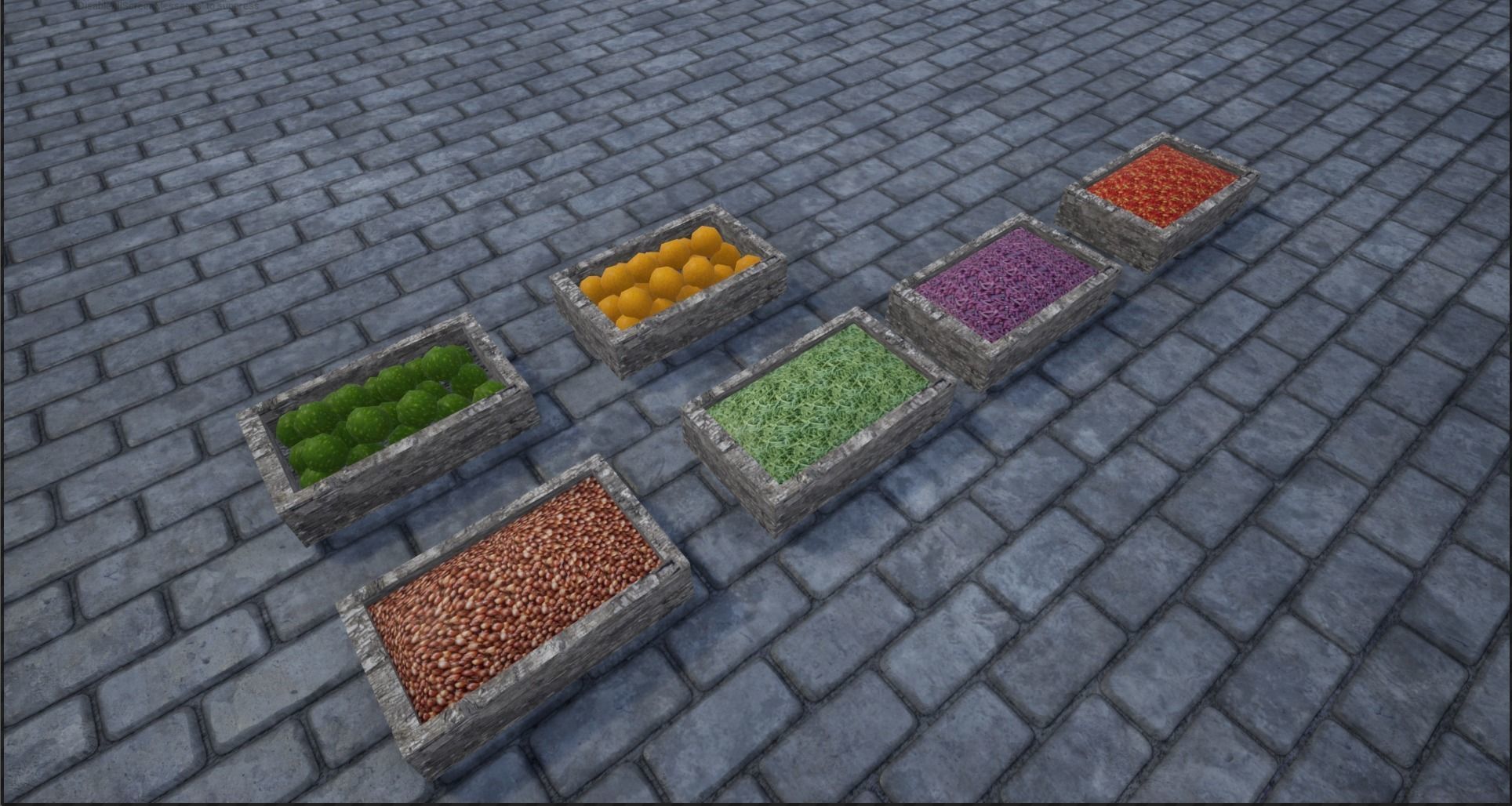 Lowpoly Bazaar-Marketplace Stands Low-poly 3D model_28