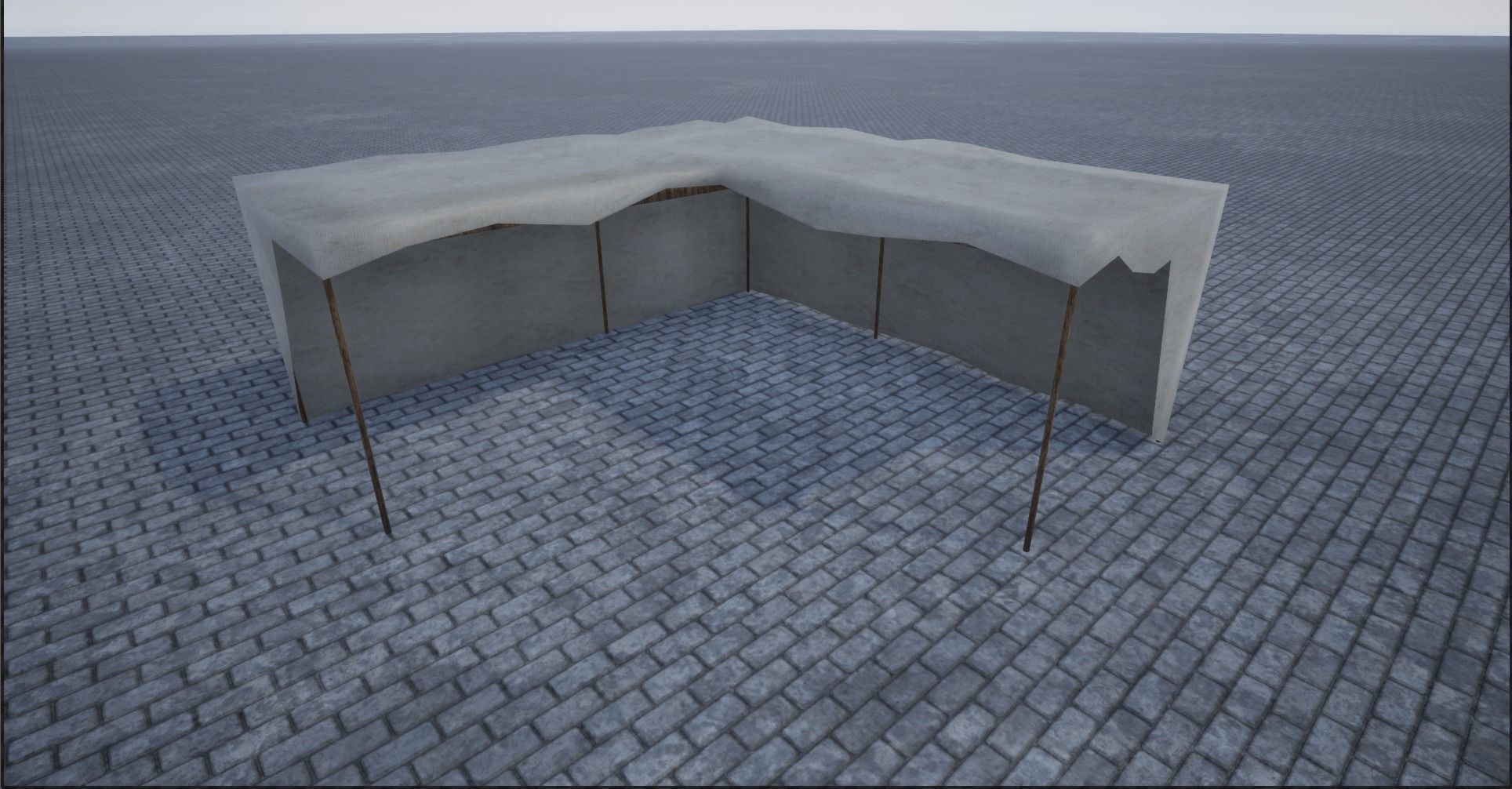 Lowpoly Bazaar-Marketplace Stands Low-poly 3D model_17