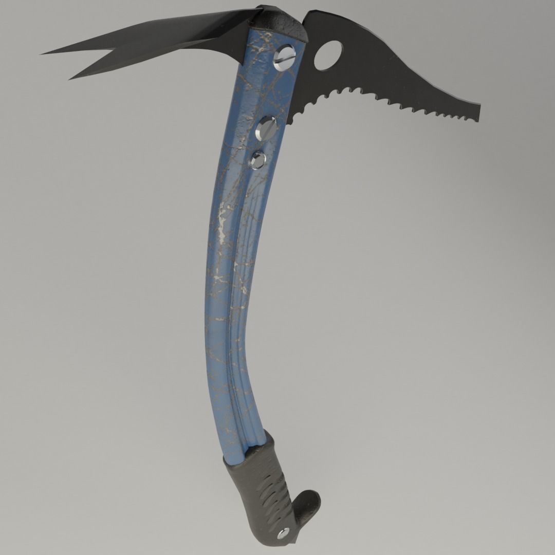 Ice Axe Low-poly 3D model_4