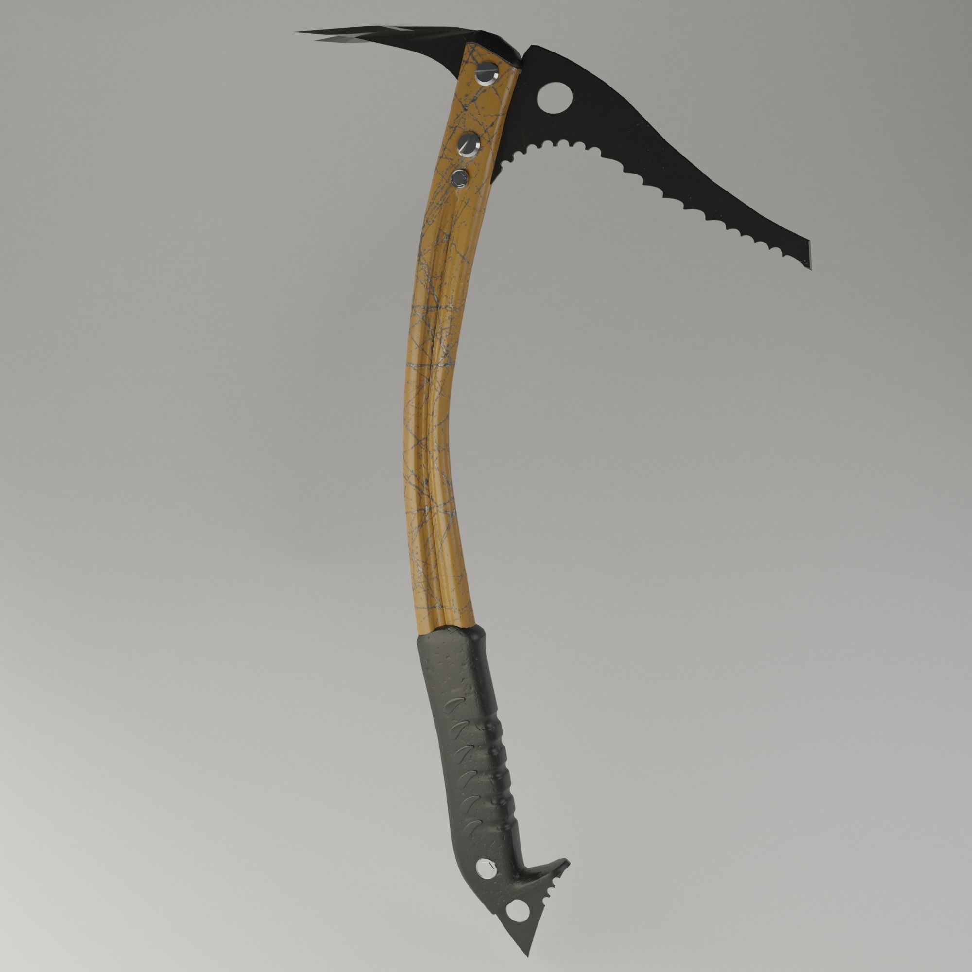 Ice Axe Low-poly 3D model_3