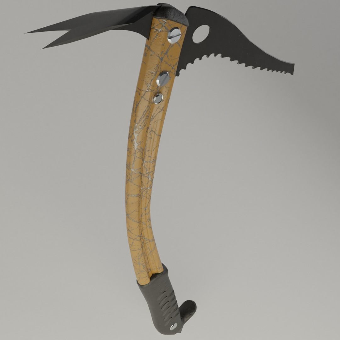 Ice Axe Low-poly 3D model_7