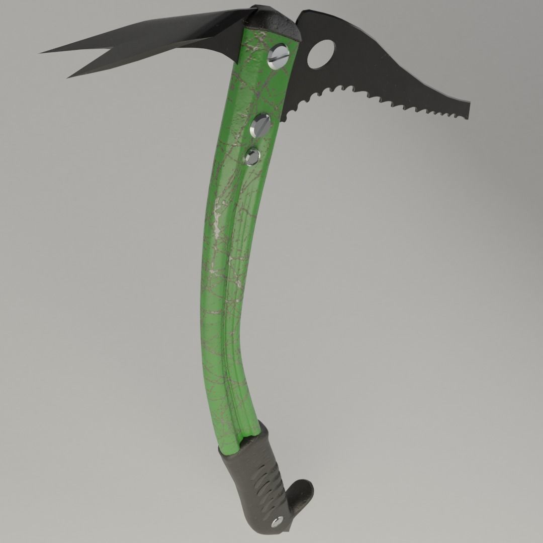 Ice Axe Low-poly 3D model_5
