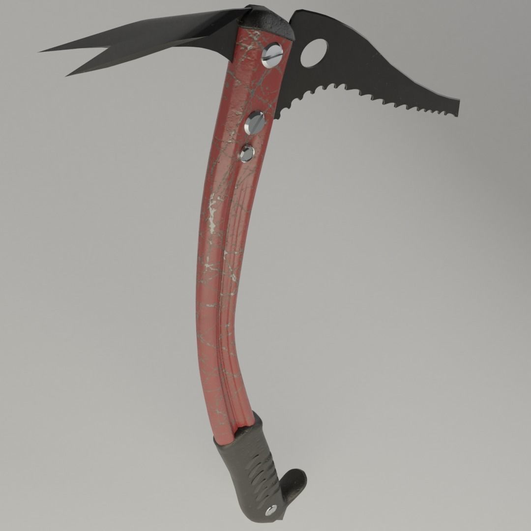 Ice Axe Low-poly 3D model_6