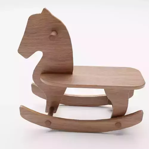 Rocking wooden horse