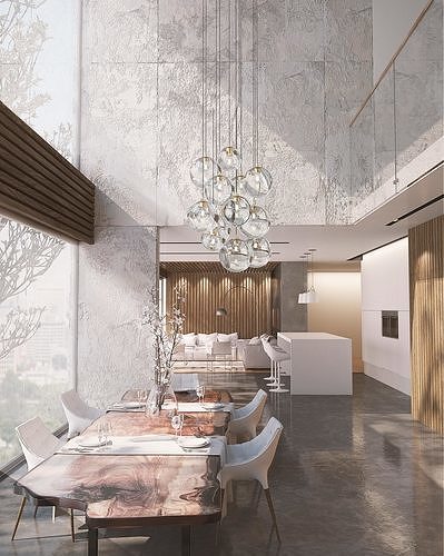 Living room  VrayforC4d  3D model