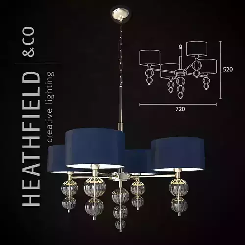  Heathfield  ALETTE CHANDELIER NICKEL OPAL JADE