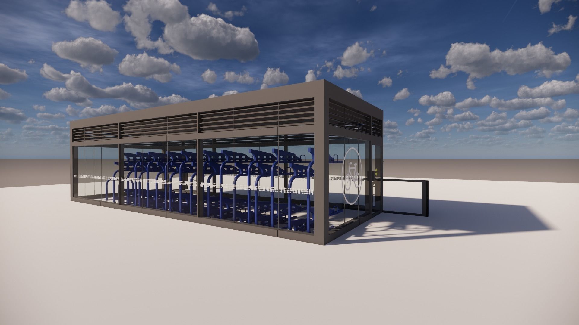 Secured Bike Storage 3D model_2