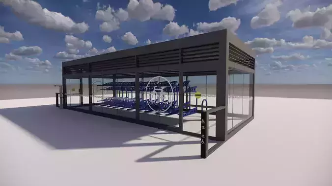 Secured Bike Storage 3D model