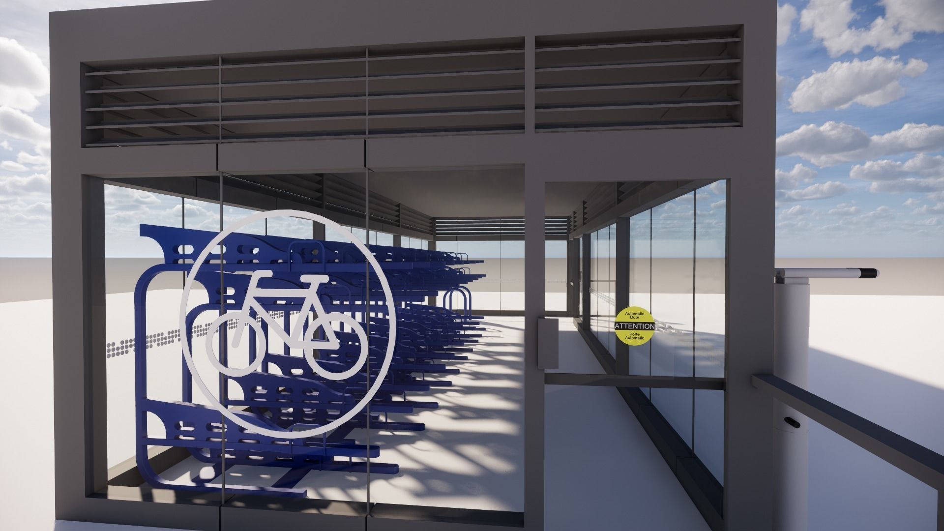 Secured Bike Storage 3D model_3