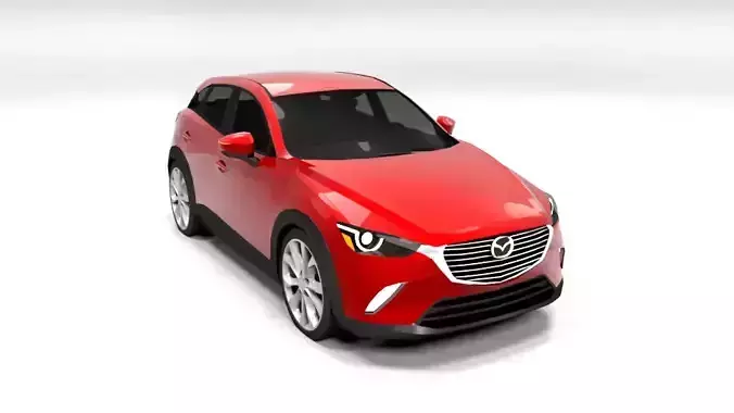 MAZDA CX3 LOWPOLY Low-poly 3D model