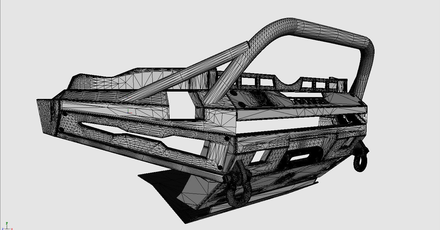 Bumper Front PROLINE for Toyota 4Runner 2017 3D model_10