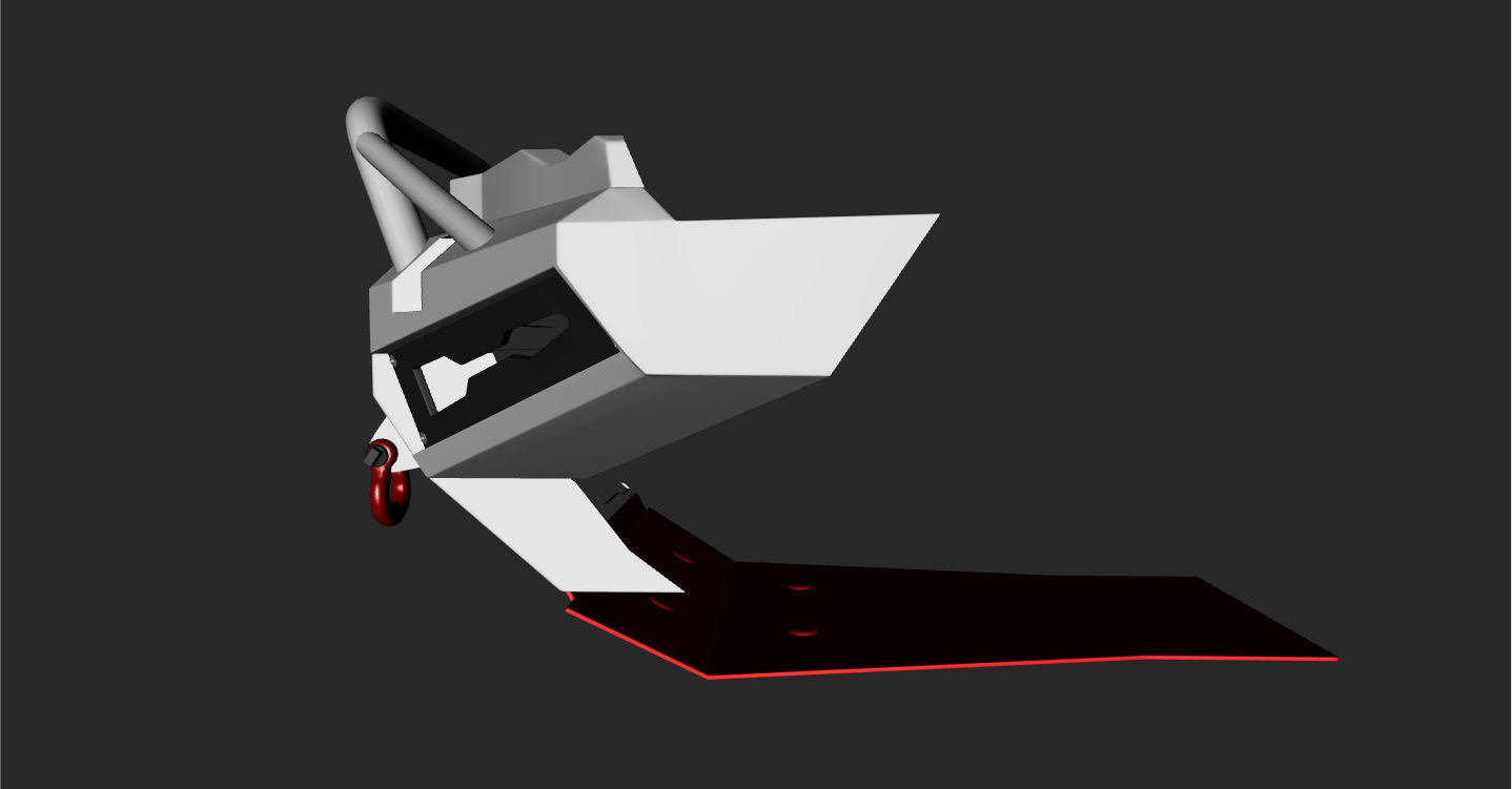 Bumper Front PROLINE for Toyota 4Runner 2017 3D model_2