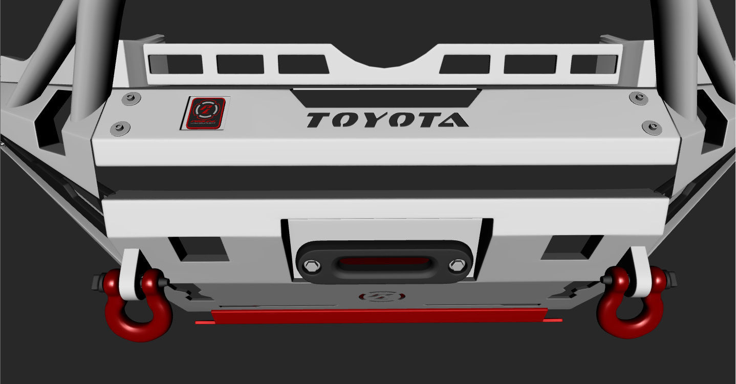 Bumper Front PROLINE for Toyota 4Runner 2017 3D model_1
