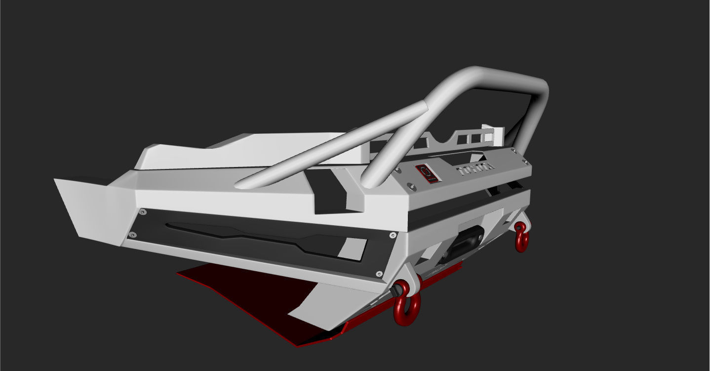 Bumper Front PROLINE for Toyota 4Runner 2017 3D model_3