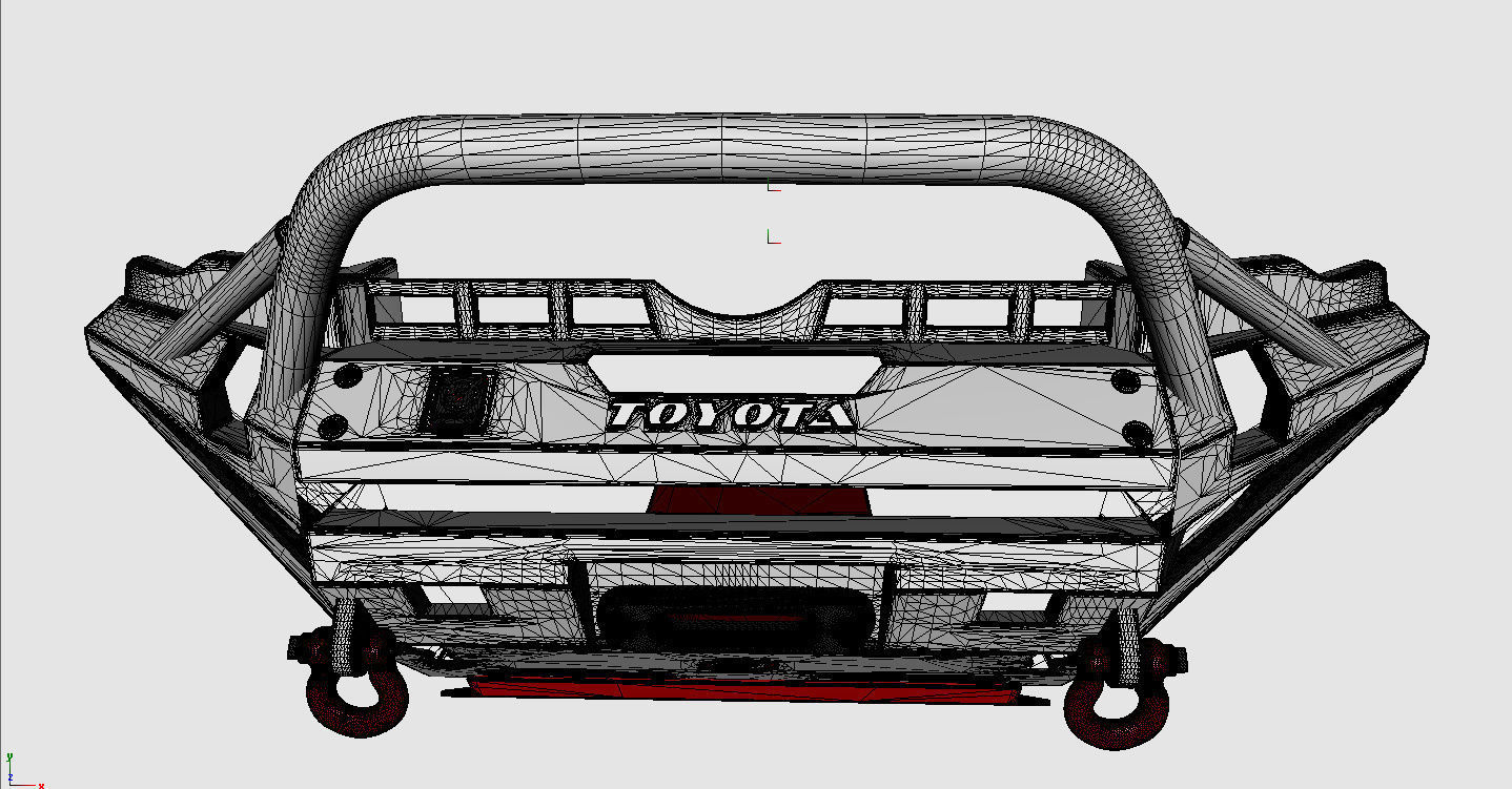 Bumper Front PROLINE for Toyota 4Runner 2017 3D model_6