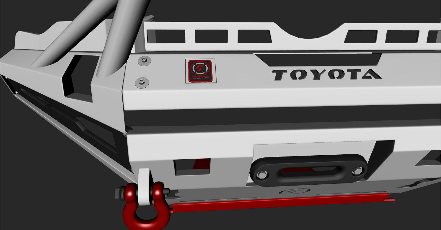 Bumper Front PROLINE for Toyota 4Runner 2017 3D model_4