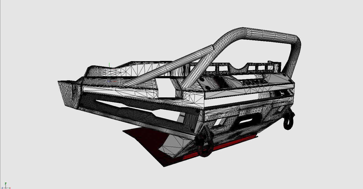 Bumper Front PROLINE for Toyota 4Runner 2017 3D model_8