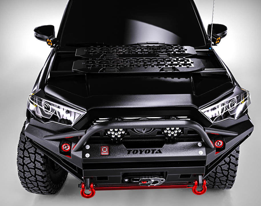 Bumper Front PROLINE for Toyota 4Runner 2017 3D model_15