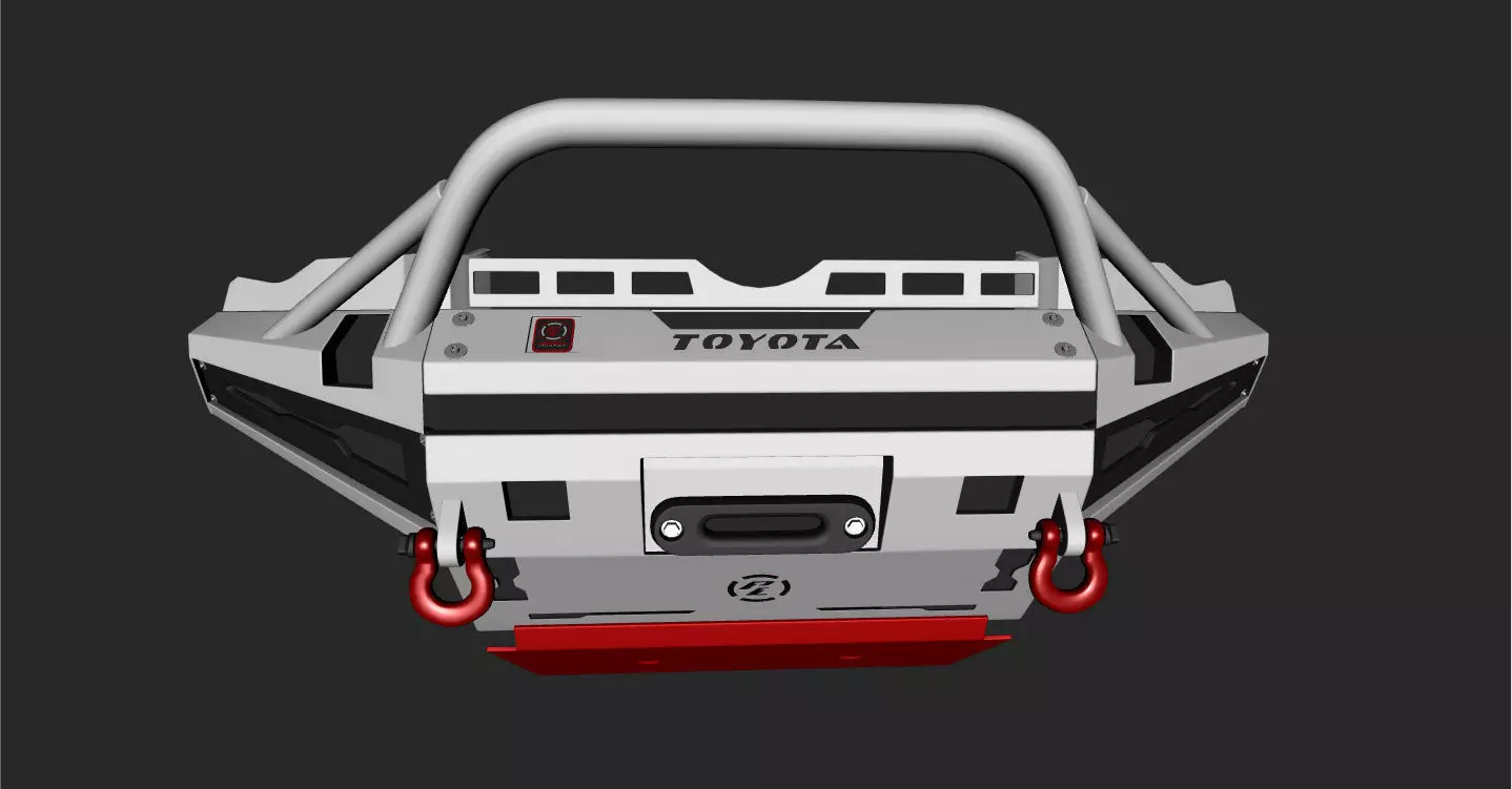 Bumper Front PROLINE for Toyota 4Runner 2017 3D model_0