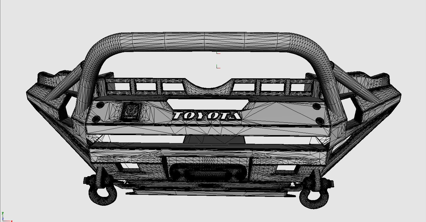 Bumper Front PROLINE for Toyota 4Runner 2017 3D model_9