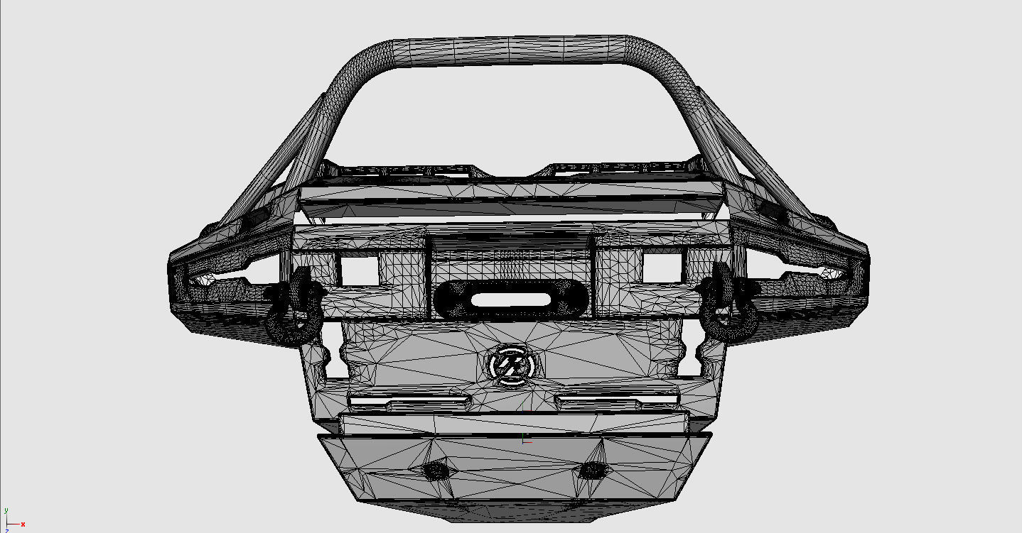 Bumper Front PROLINE for Toyota 4Runner 2017 3D model_12