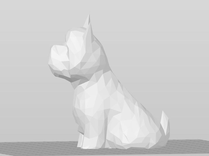 Low Poly West Highland Terrier - Westie 3D print model_2