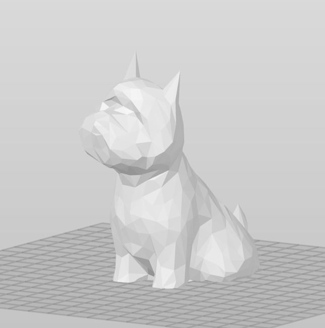 Low Poly West Highland Terrier - Westie 3D print model_3