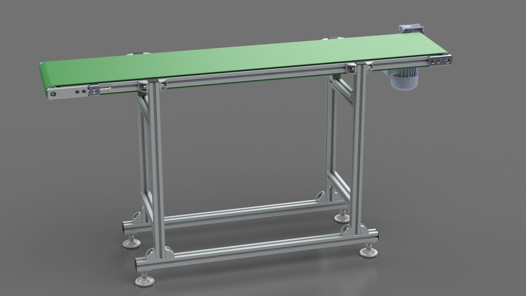 Conveyor belt with belt 3D model_4