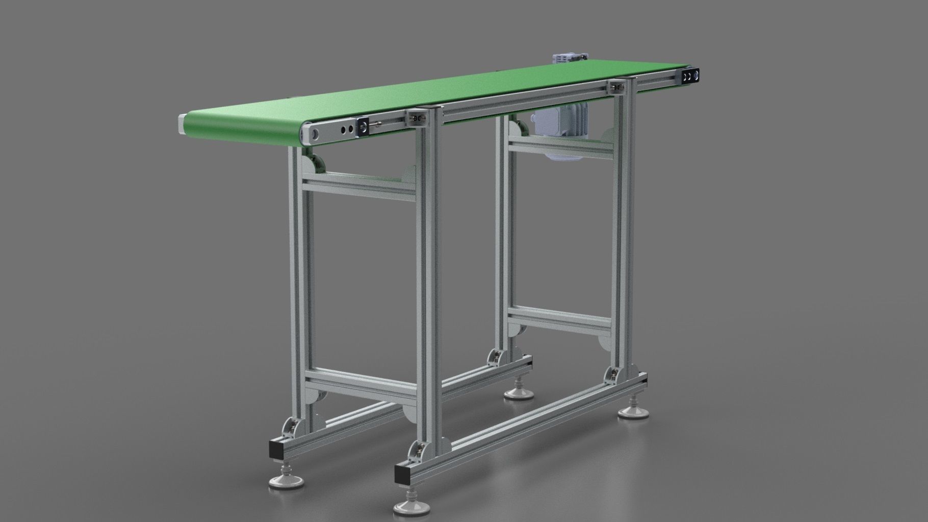 Conveyor belt with belt 3D model_6