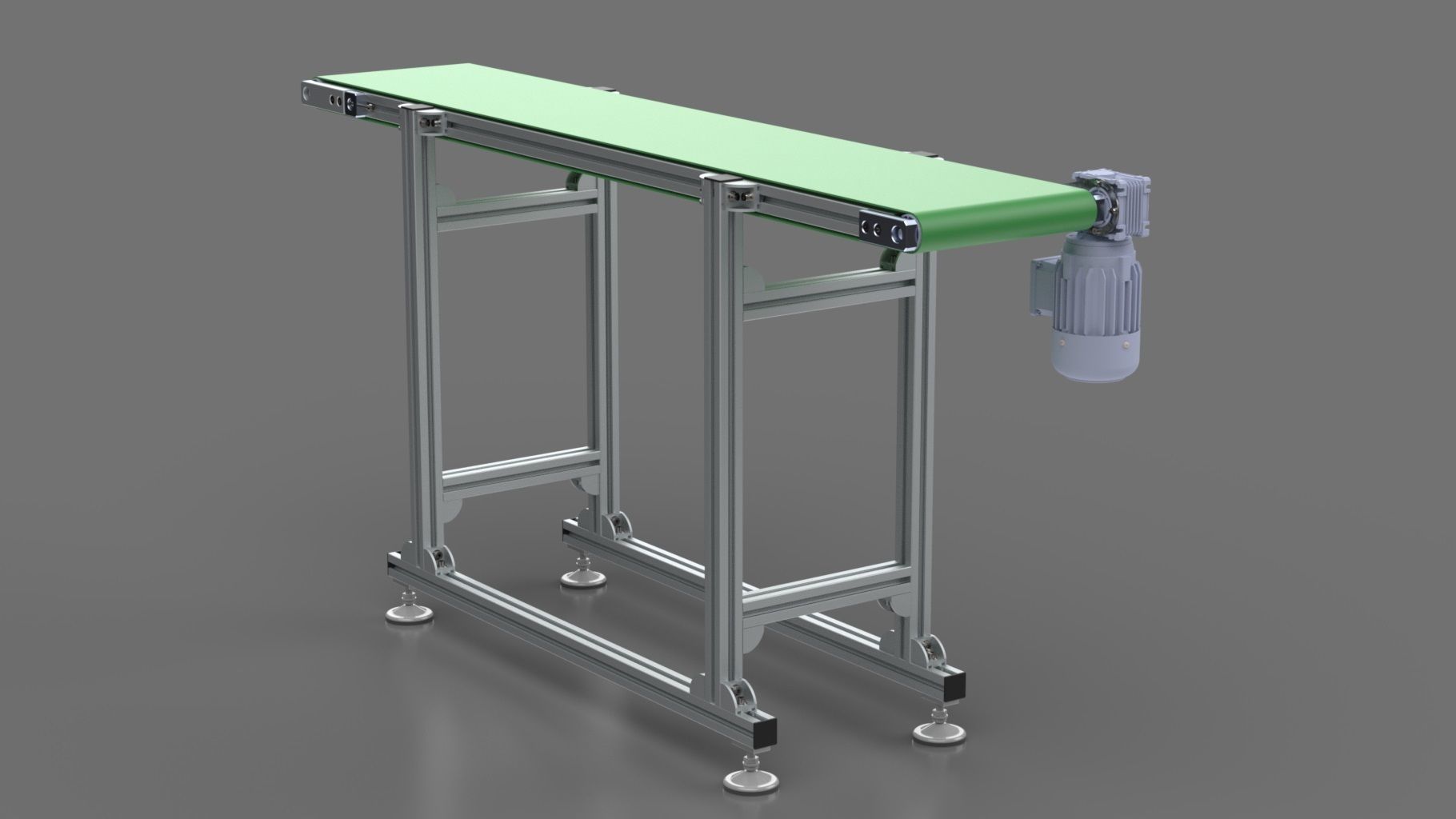 Conveyor belt with belt 3D model_10