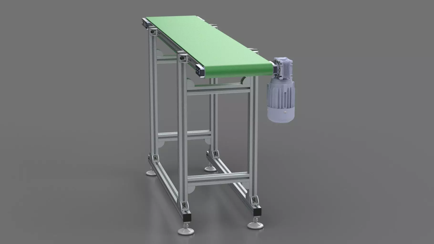 Conveyor belt with belt 3D model_0